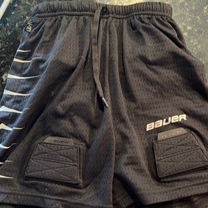 Bauer youth medium hockey mesh shorts with Velcro